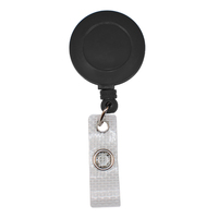 Black Retractable ID Zinger Reel (100 Pack)